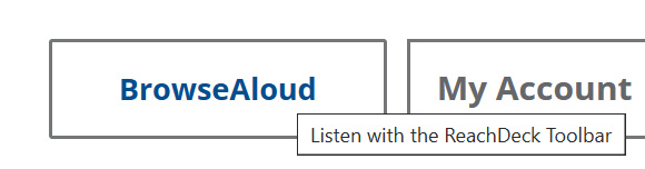 BrowseAloud icon on the Newham Council website